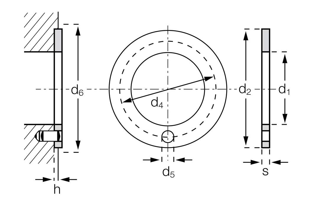 iglide® X, thrust washer, imperial drawing