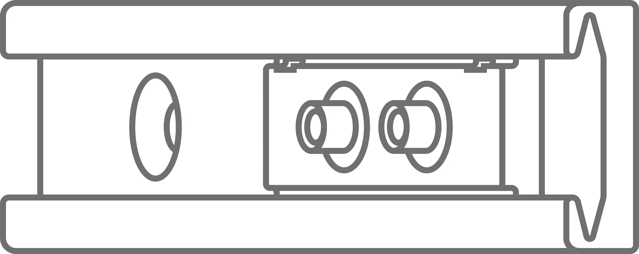 Voorgespannen prismageleiding