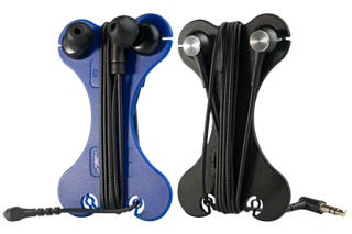 e-bone wound up with headphones