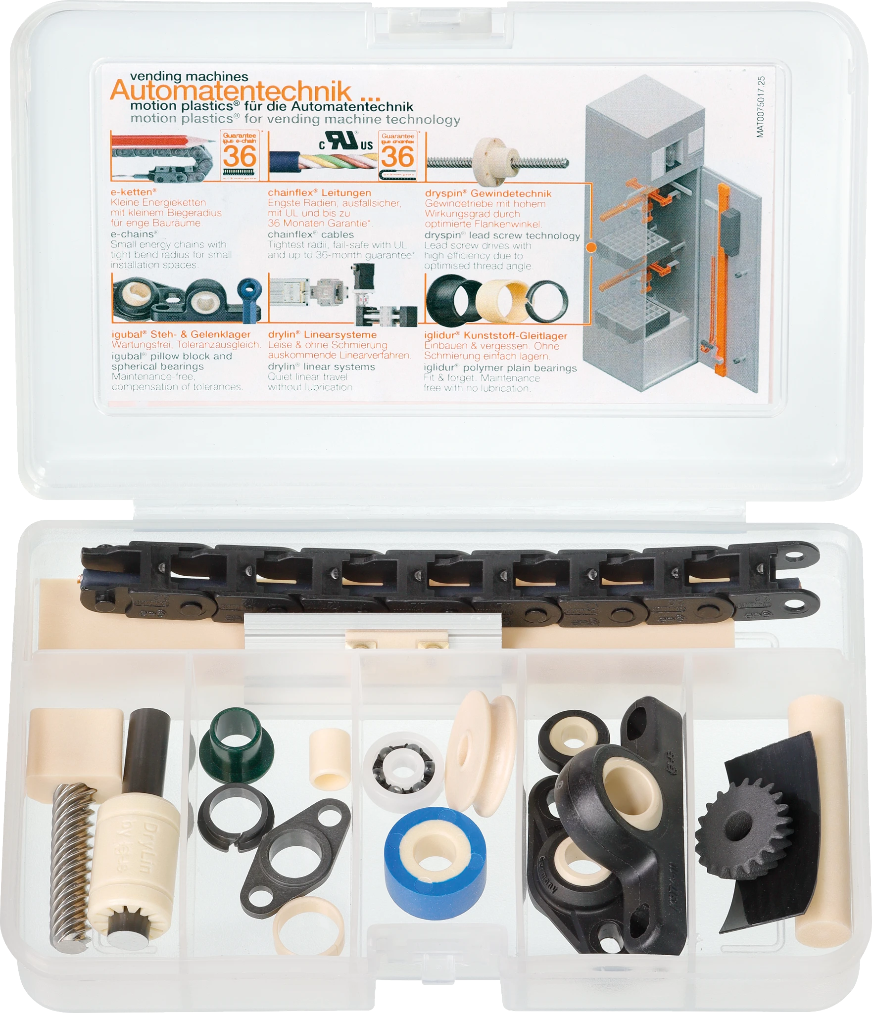 Vending machinery sample box