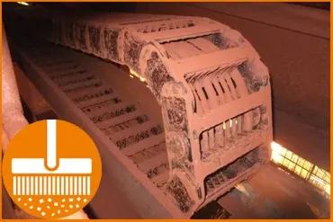 Energy chain system for protection against dirt and chips