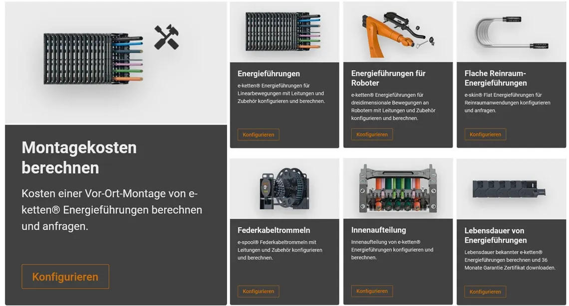 Configurateurs en ligne