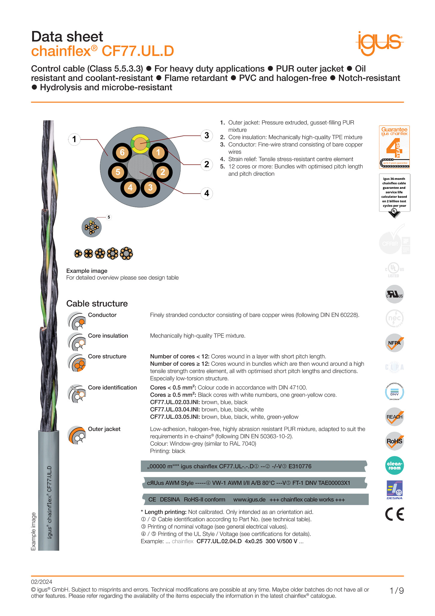 chainflex® control cable CF130.UL | igus®