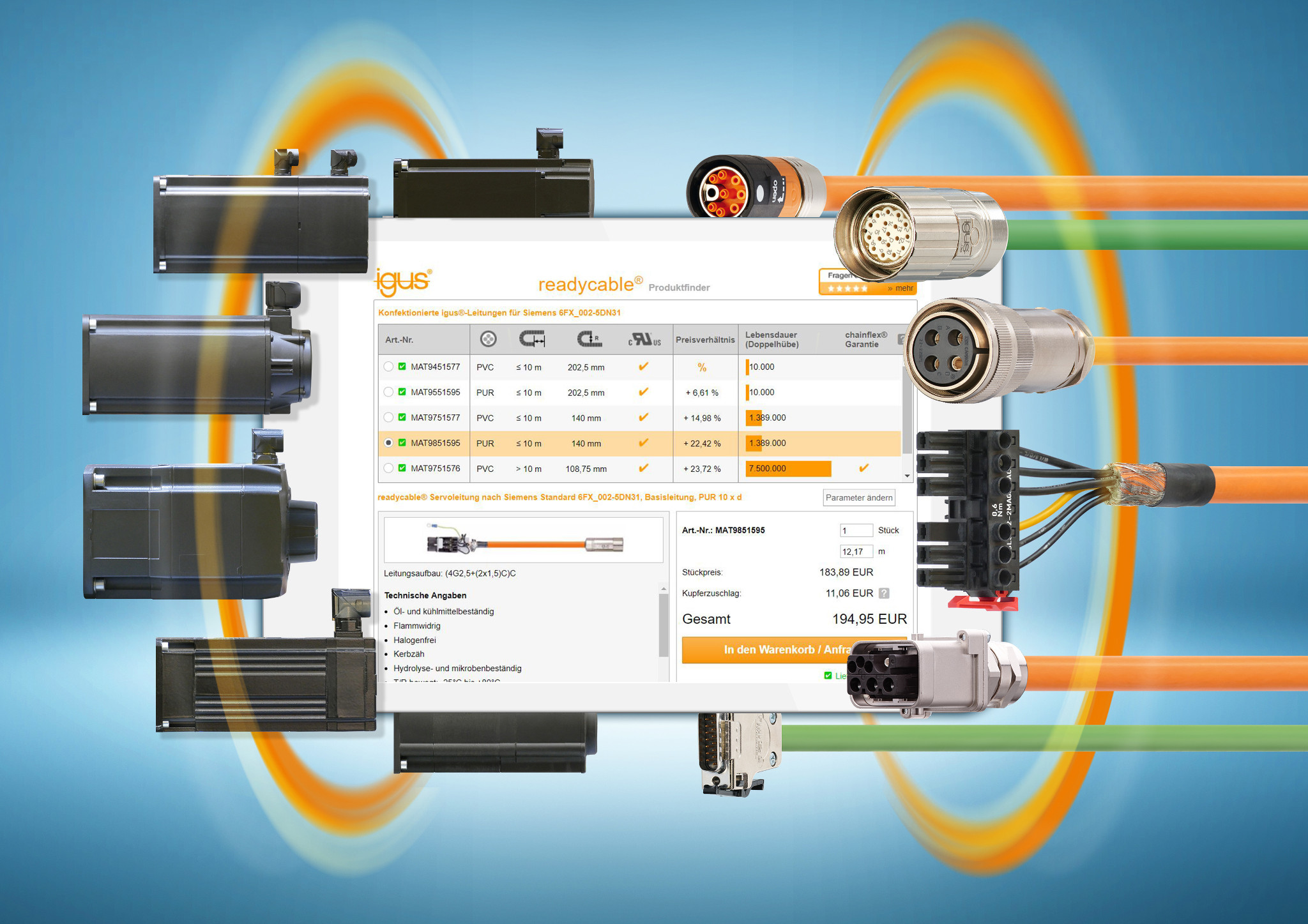 Outil de recherche de câbles moteurs
