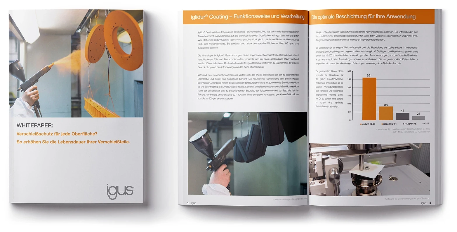 Livre blanc sur le revêtement avec une poudre