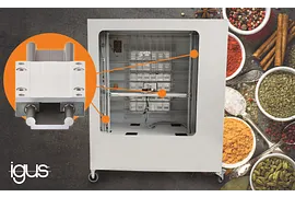 Dispensador automático de especias con guía lineal