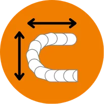 Energy chain height, width and bend radius