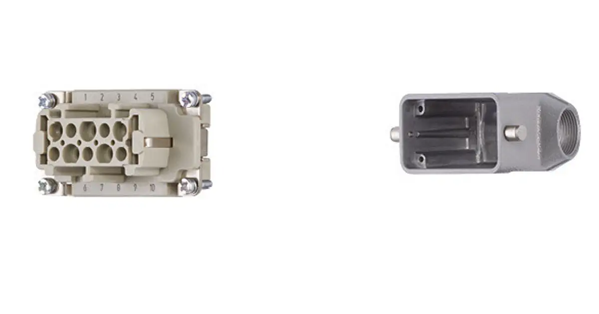 Harting connector set, socket design