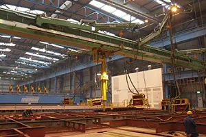 Inomhuskran på skeppsvarv