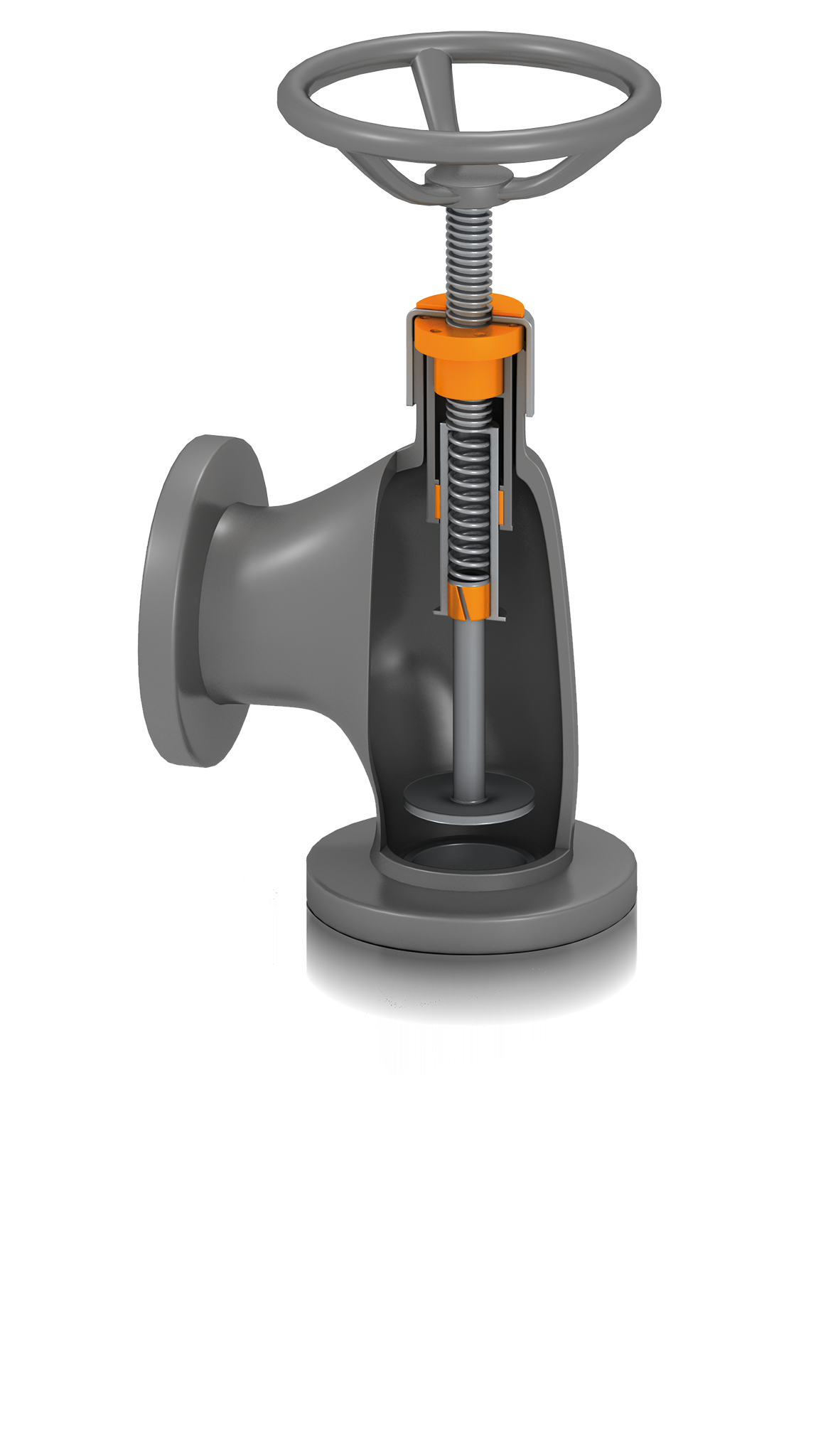 Vanne d'arrêt avec paliers lisses