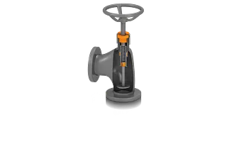Shut-off valve with plain bearings