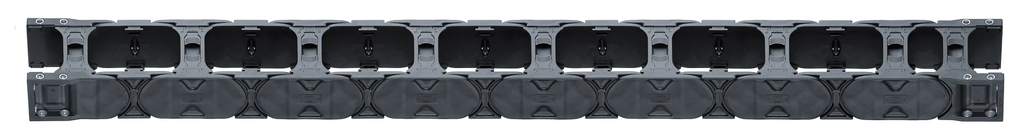 Energy chains with crossbars every 2nd link