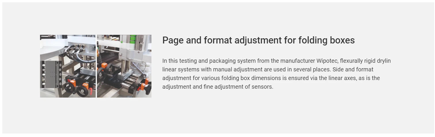 ajuste de página y formato para el control deslizante de cajas plegables
