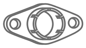 Pre-loaded two hole flange bearing