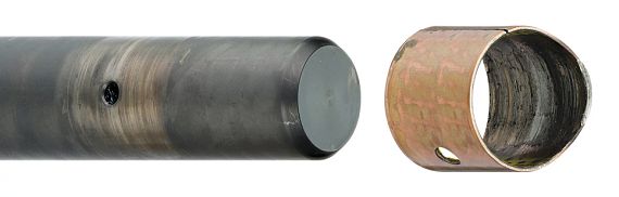 Shaft and metal-polymer bearing