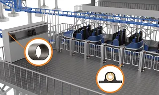 Roller coaster entrance area with iglidur and igubal bearings