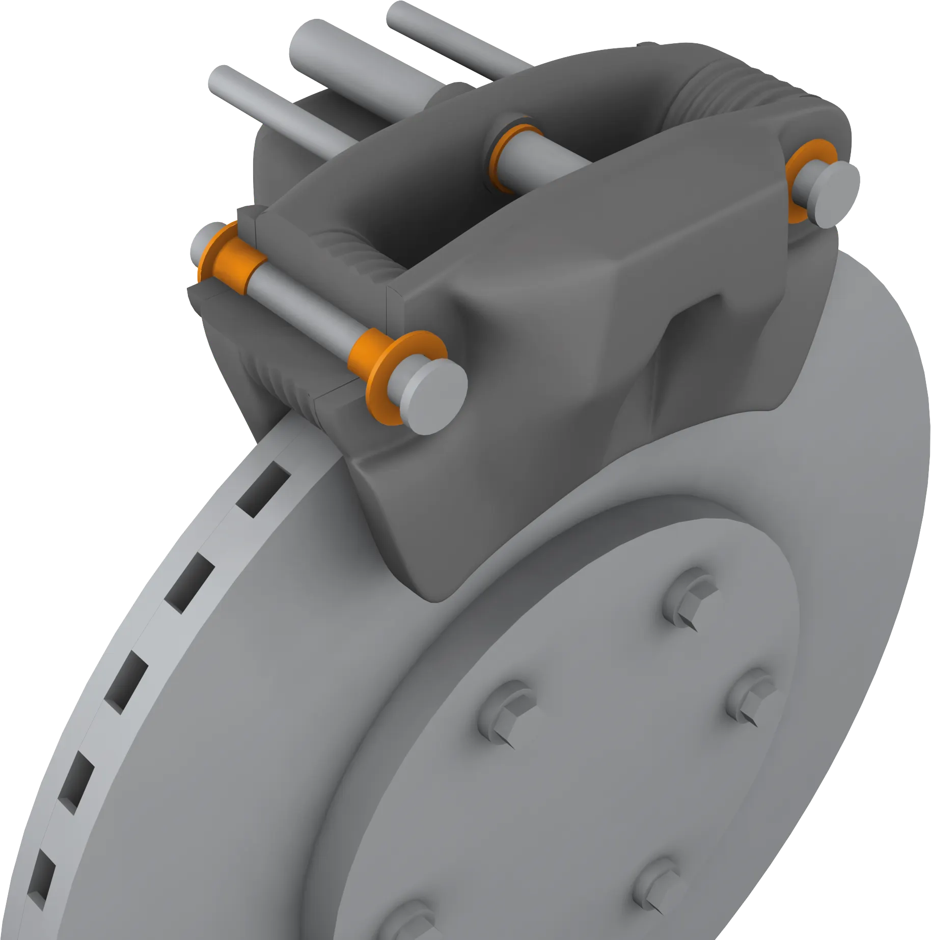 Plain bearing in brake caliper