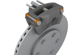 Plain bearing in brake caliper