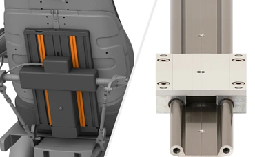 drylin W in a seat of a wheelchair