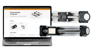 linear actuator configurator on screen