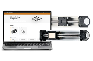 linear actuator configurator on screen