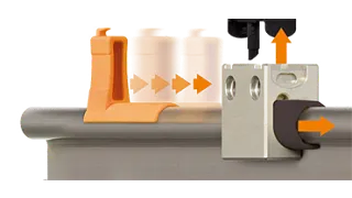 Linear housing for easy bearing exchange