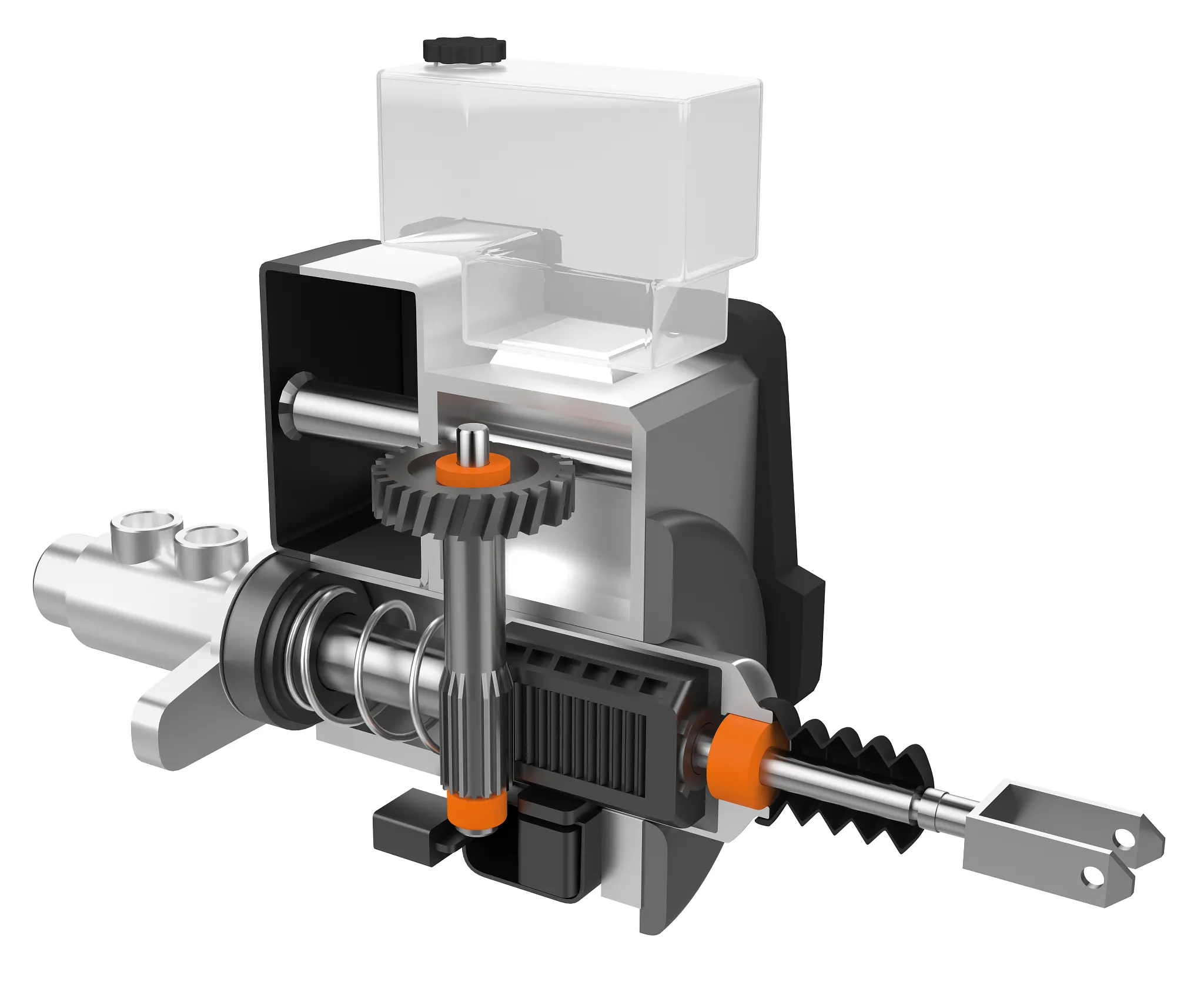 Plain bearing in the brake booster