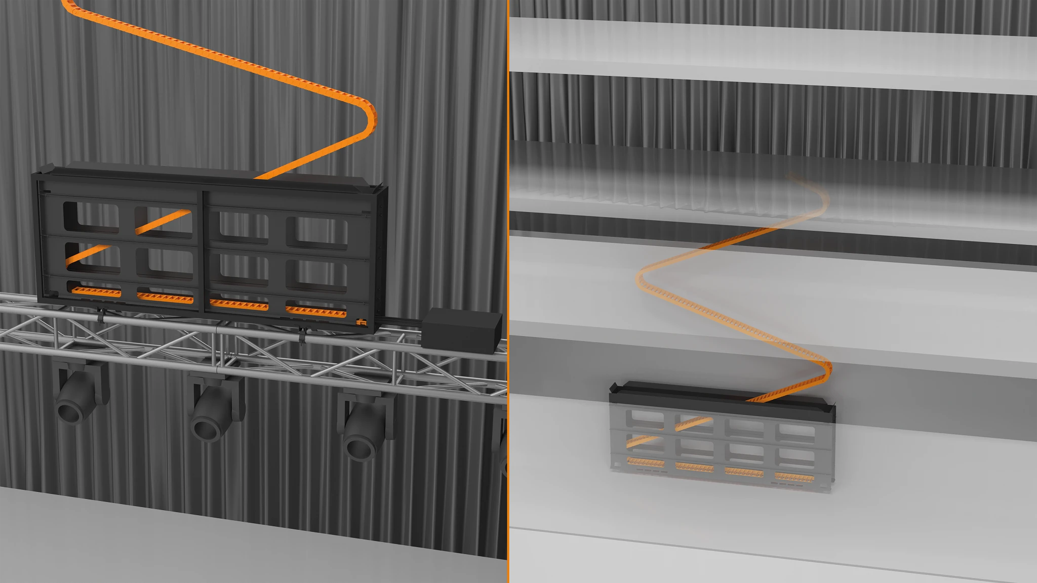 Complete zig-zag set for stroke heights of up to 15m