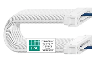 e-skin corrugated tubes for cleanrooms