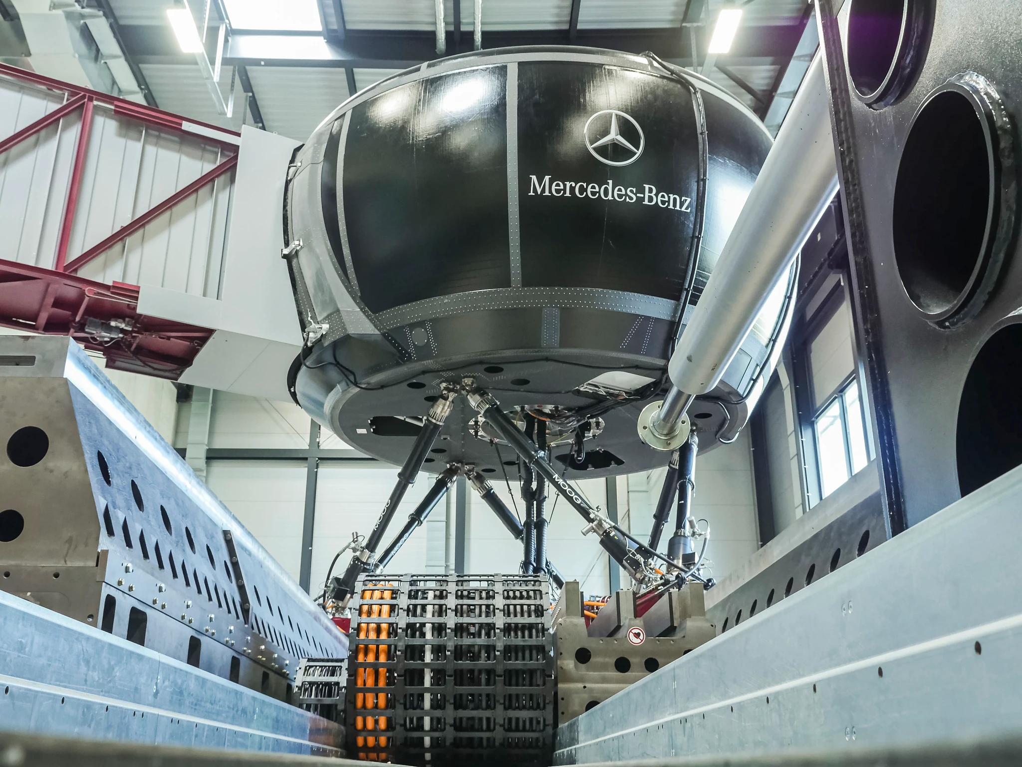 Simulateur de conduite réalisé avec une chaîne à roulettes