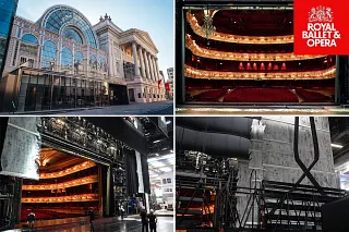 Royal Opera House, London, Blick aufs Zick-Zack-System und Zuschauerraum