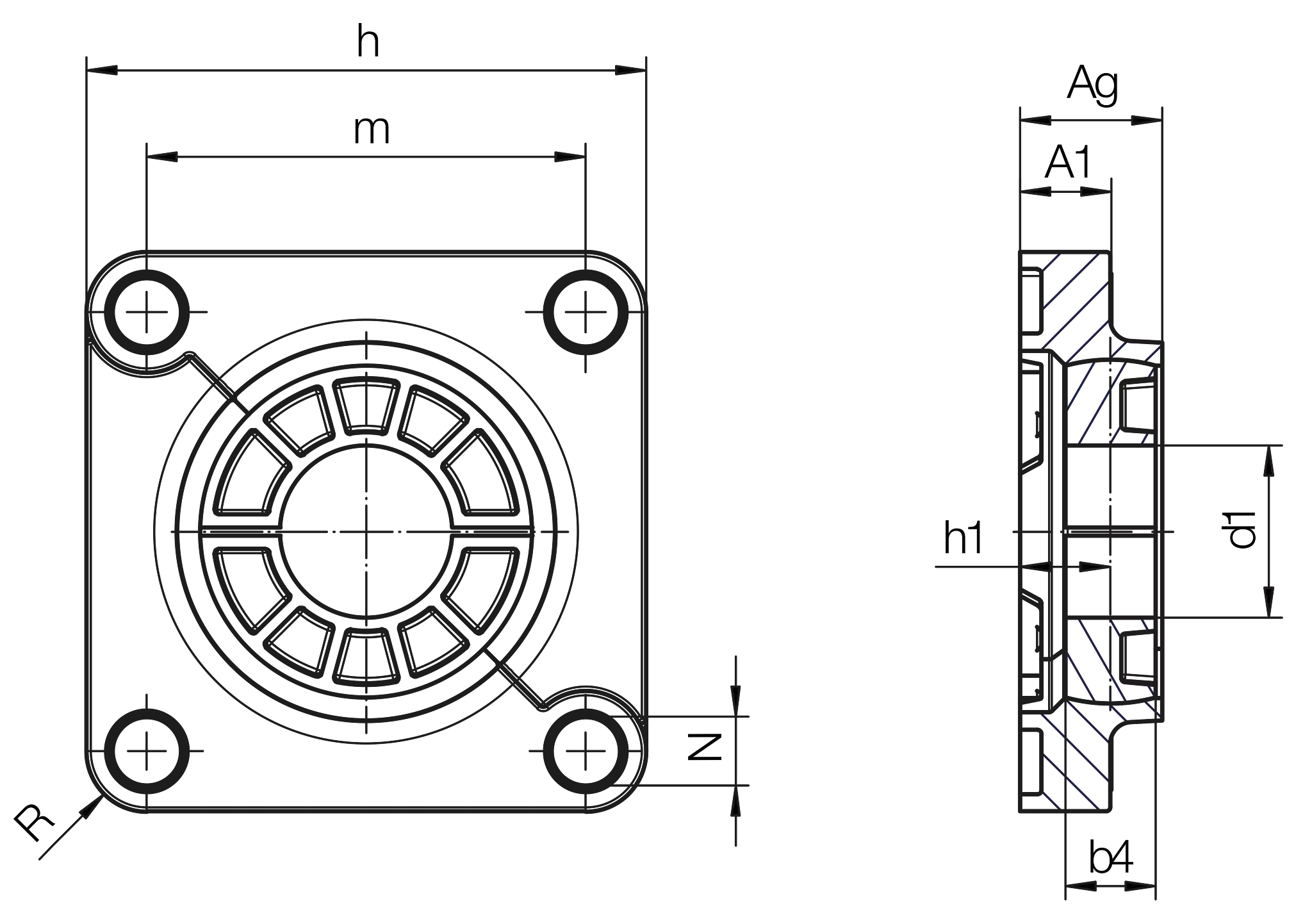 F208-KS-J3EM-40-21-SP-TP technical drawing