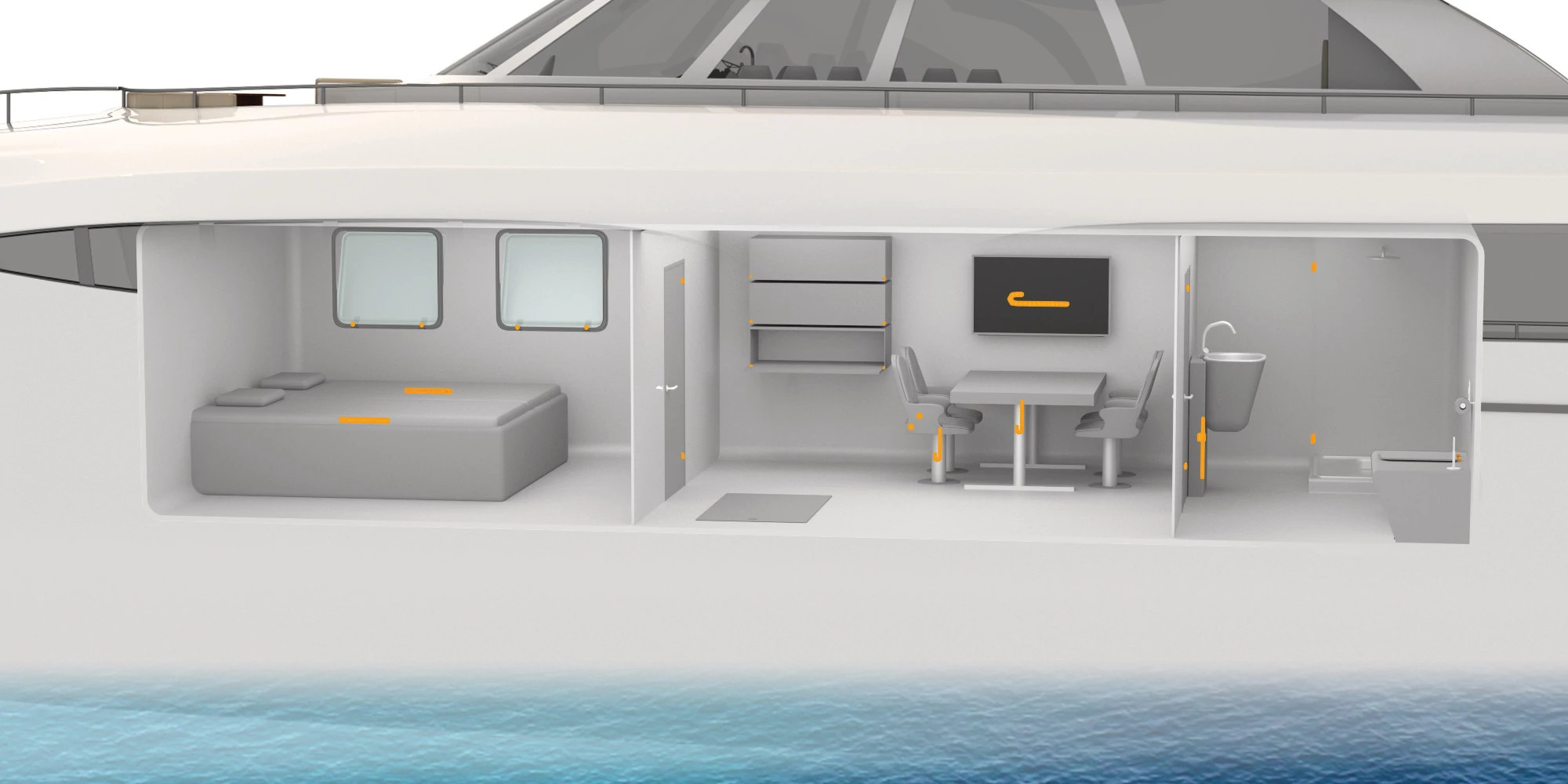 Intérieurs de bateaux