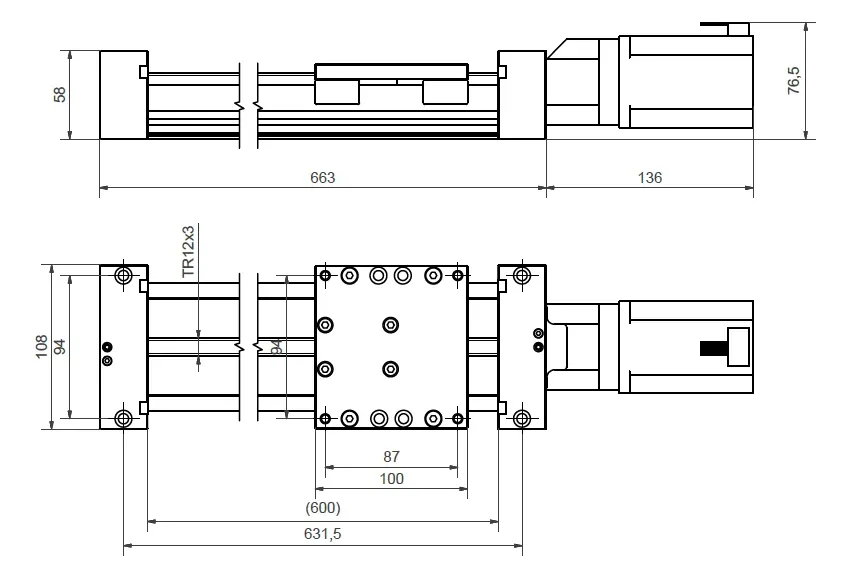Lineární osa s motorem