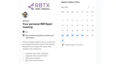 Appuntamento per la consulenza RBTX