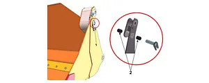 emplacement des paliers iglide® pour une benne preneuse L&K