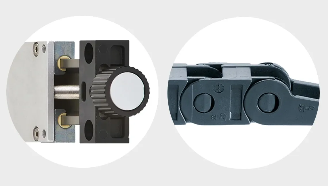 Lineære føringer til blyskruer SLW-0630 og e-kæde E2 mini