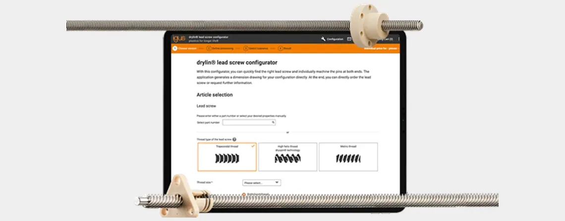 drylin lead screw configurator