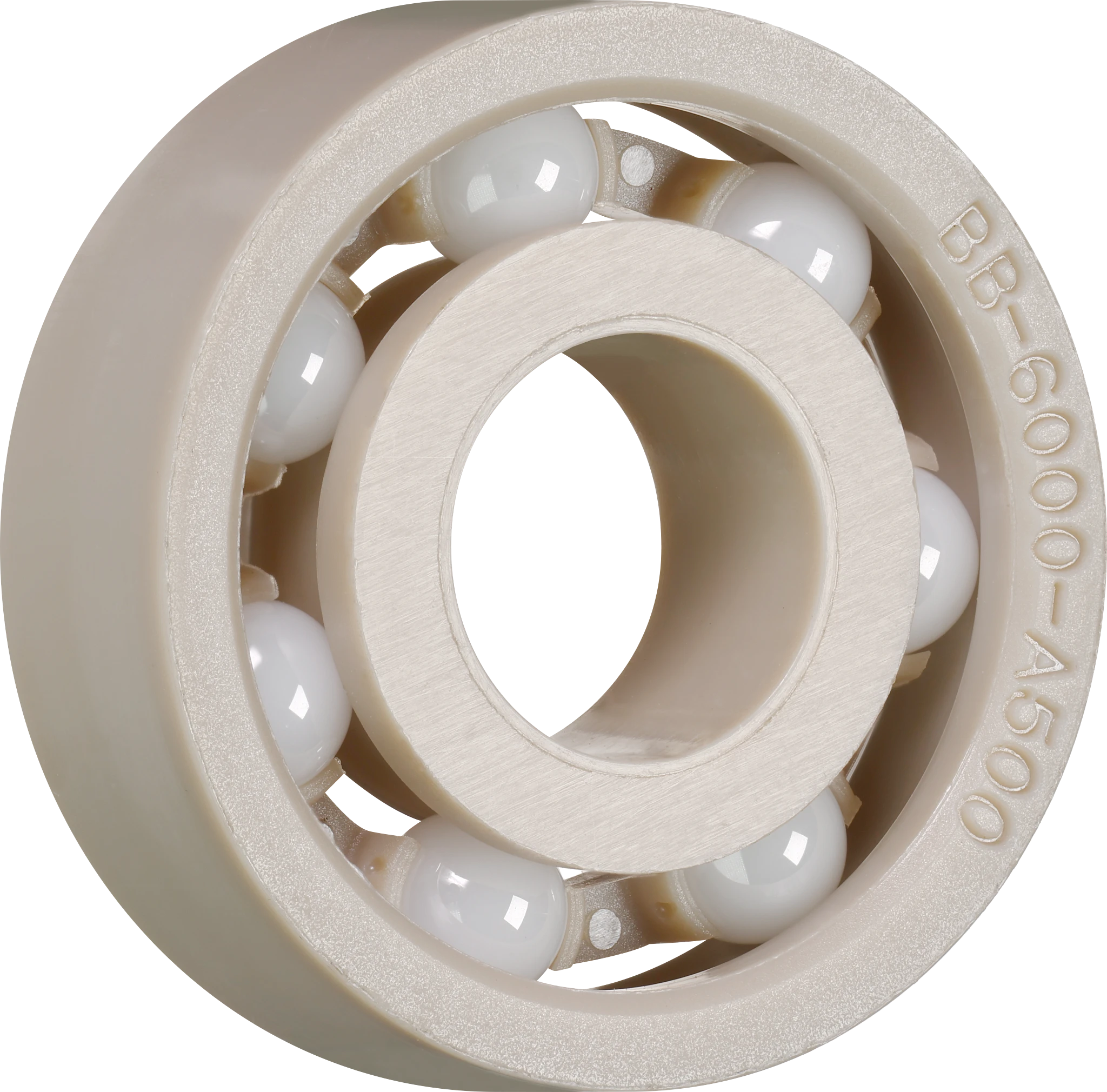 A500 plastic ball bearings with ceramic balls
