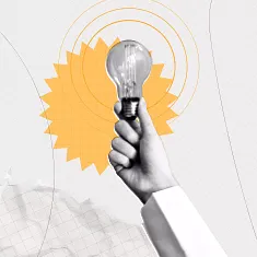 Gloehbirne als Idee-Symbol