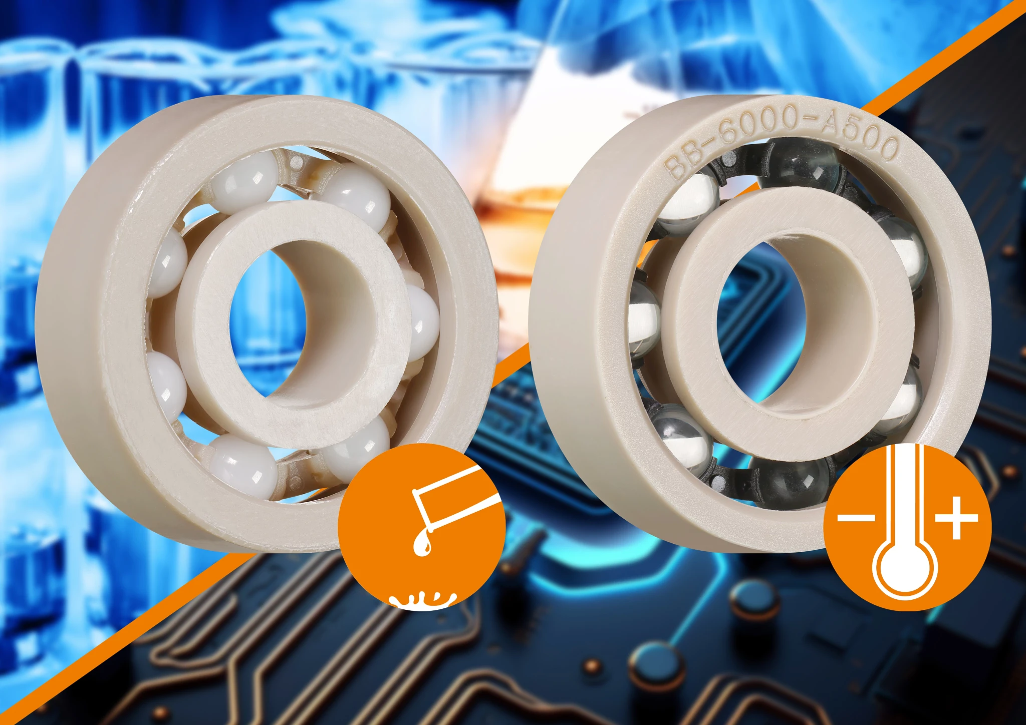 Ball bearing materials from igus