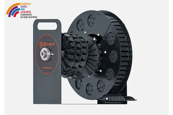 e-spool® compact: miniature cable reel with cable carriers | igus®