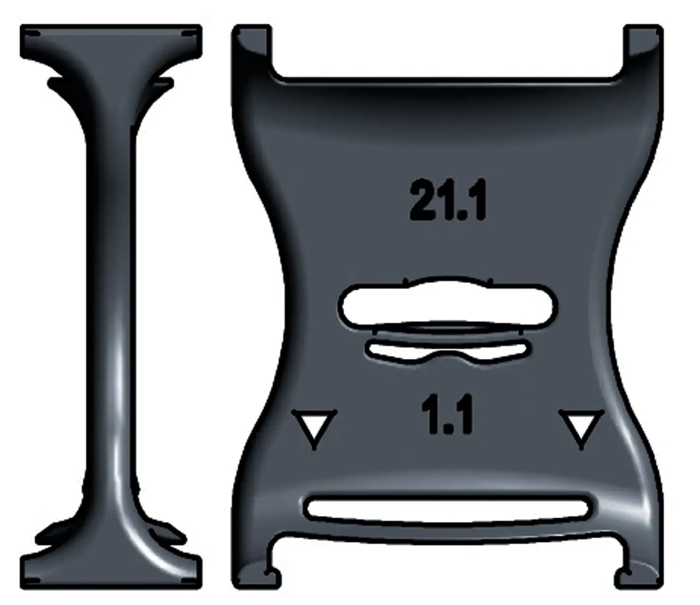 Standard-Trennsteg, breiter Fuß, unmontiert