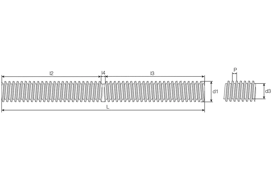 PTGSG-10X2-01-R/L-1000 technical drawing