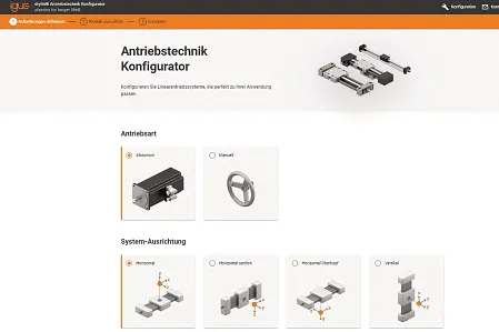 Einsicht in die Konfigurator Oberfläche