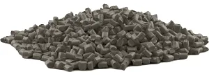 Granulat Werkstoff als Haufen kleiner Kunststoffpellets.
