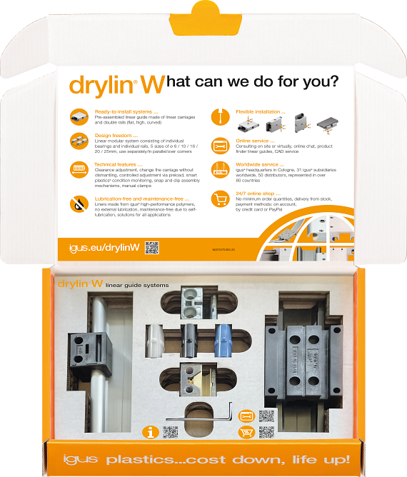 drylin® lineer kılavuz sistemi numune kutusu