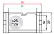 Energy chain Z16 series | split crossbar along the inner radius | inner height: 32mm