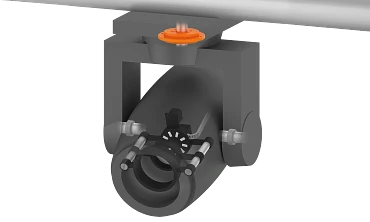 Moving light with PRT slewing ring