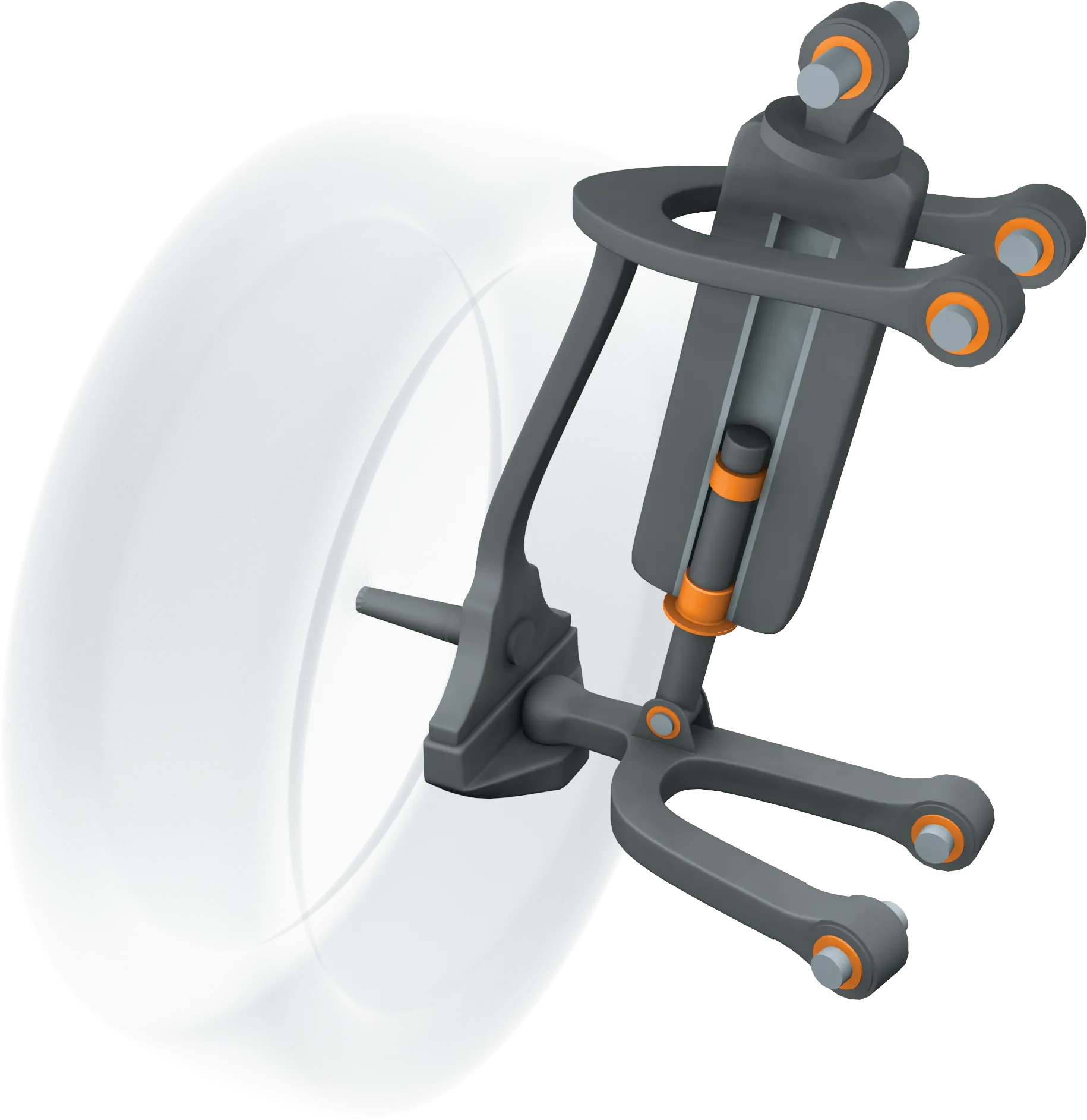 Plain bearing in the undercarriage